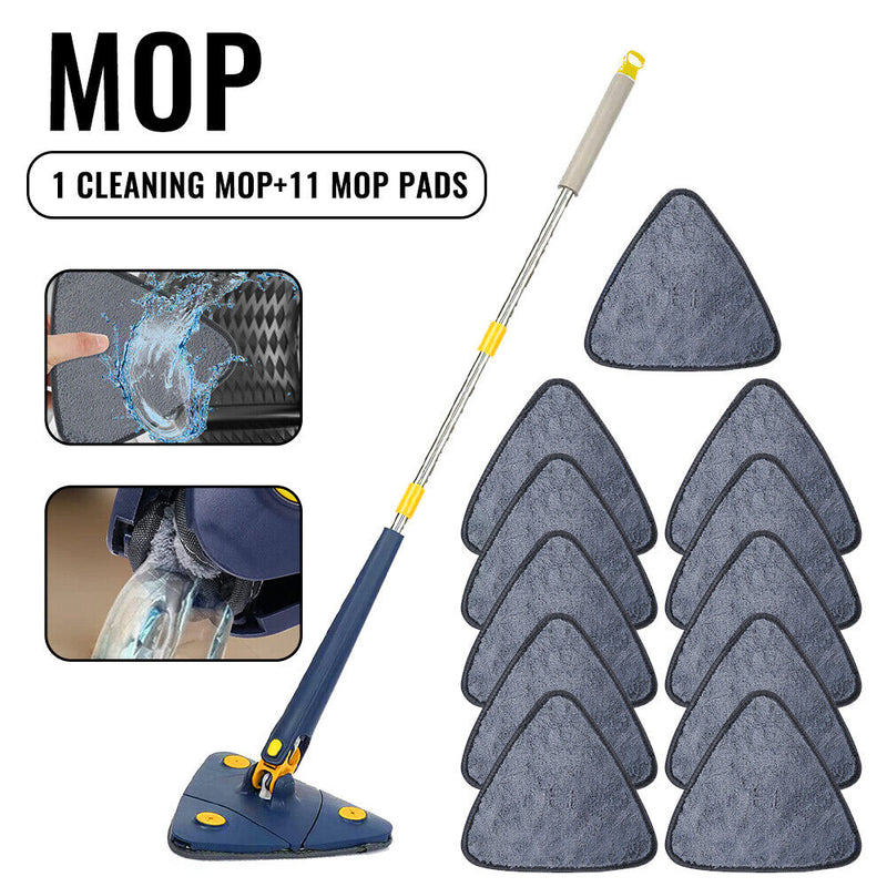 360° Rotating Self-Cleaning Flat Mop + 6pcs Rag