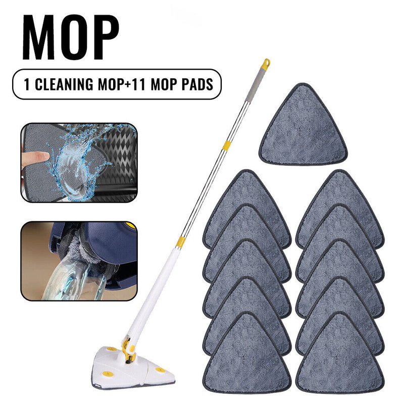 360° Rotating Self-Cleaning Flat Mop + 6pcs Rag