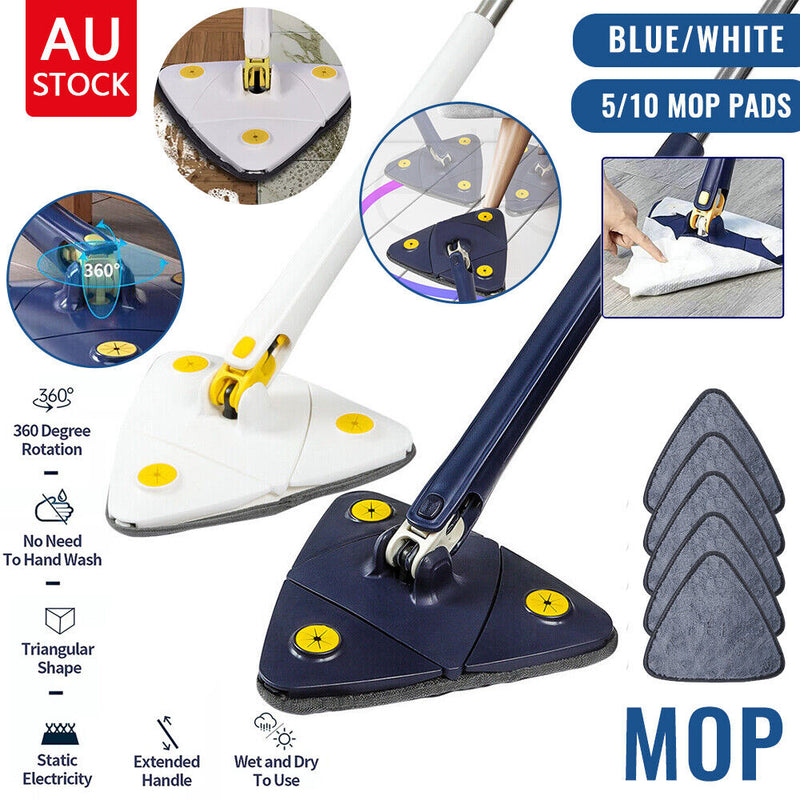 360° Rotating Self-Cleaning Flat Mop + 6pcs Rag